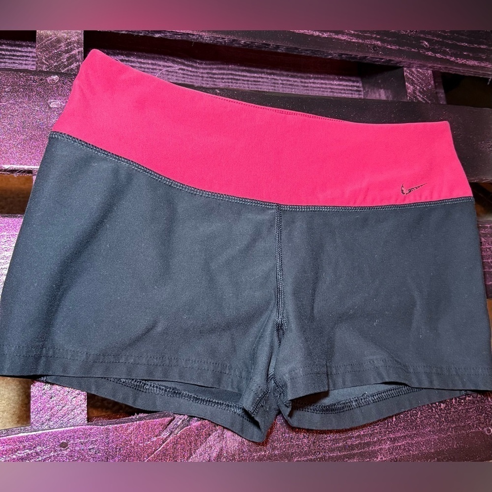 Nike Red and Black Athletic Shorts for Performance